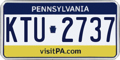 PA license plate KTU2737