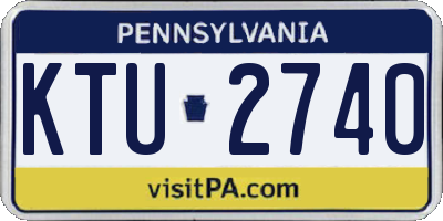 PA license plate KTU2740