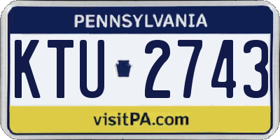 PA license plate KTU2743