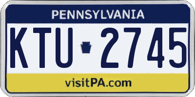 PA license plate KTU2745
