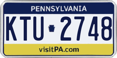 PA license plate KTU2748