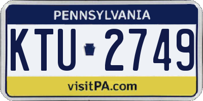 PA license plate KTU2749