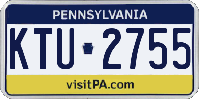 PA license plate KTU2755
