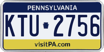 PA license plate KTU2756
