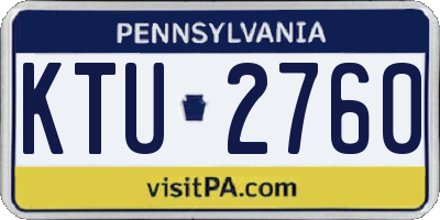 PA license plate KTU2760