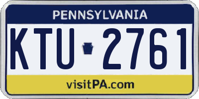 PA license plate KTU2761