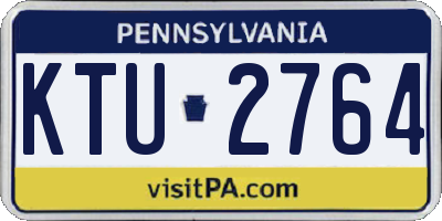 PA license plate KTU2764
