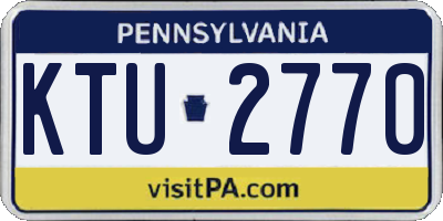 PA license plate KTU2770