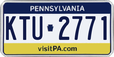 PA license plate KTU2771