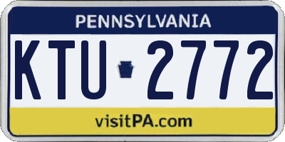 PA license plate KTU2772