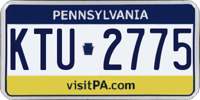 PA license plate KTU2775