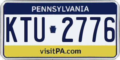 PA license plate KTU2776