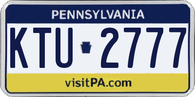 PA license plate KTU2777