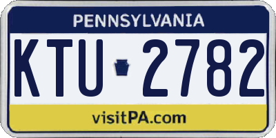 PA license plate KTU2782