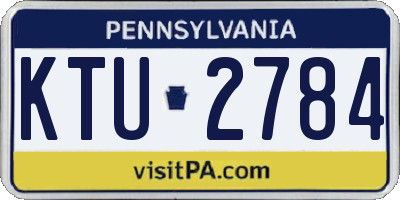 PA license plate KTU2784