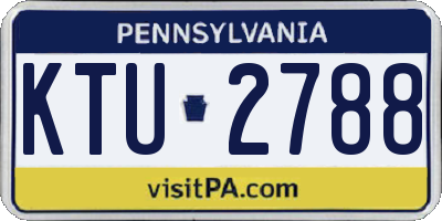 PA license plate KTU2788