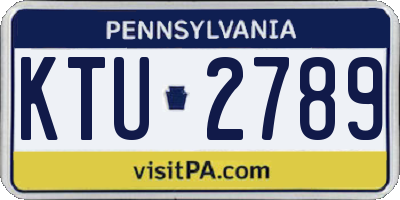 PA license plate KTU2789