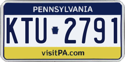 PA license plate KTU2791