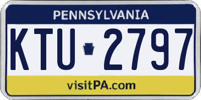 PA license plate KTU2797