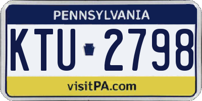 PA license plate KTU2798