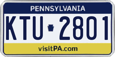 PA license plate KTU2801