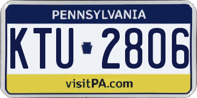 PA license plate KTU2806