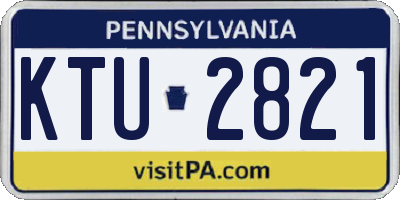 PA license plate KTU2821