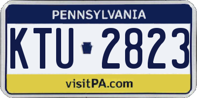 PA license plate KTU2823