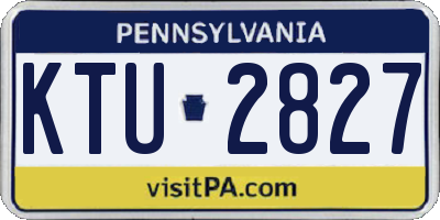 PA license plate KTU2827