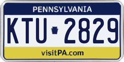 PA license plate KTU2829