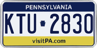 PA license plate KTU2830