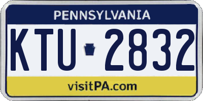 PA license plate KTU2832