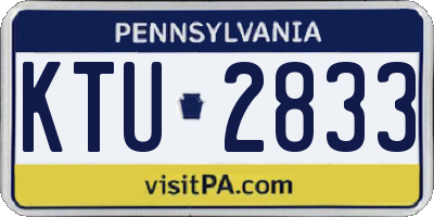 PA license plate KTU2833