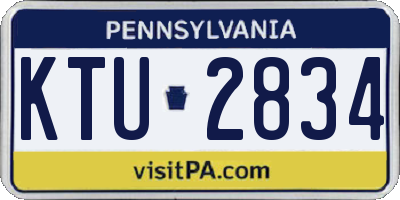 PA license plate KTU2834