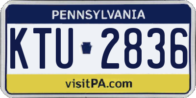 PA license plate KTU2836