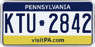 PA license plate KTU2842