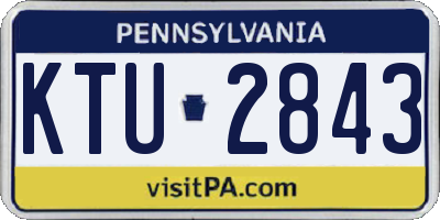 PA license plate KTU2843