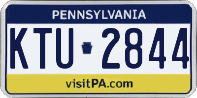 PA license plate KTU2844