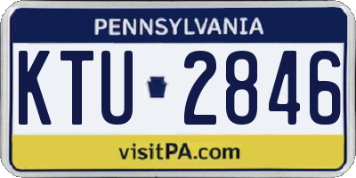 PA license plate KTU2846
