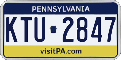 PA license plate KTU2847
