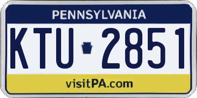 PA license plate KTU2851