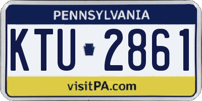 PA license plate KTU2861