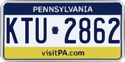PA license plate KTU2862