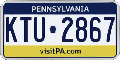 PA license plate KTU2867