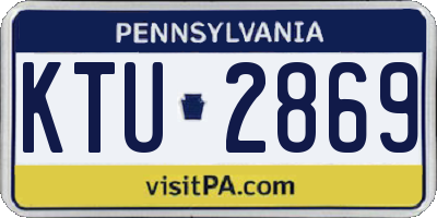 PA license plate KTU2869