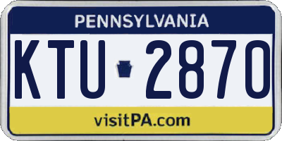PA license plate KTU2870