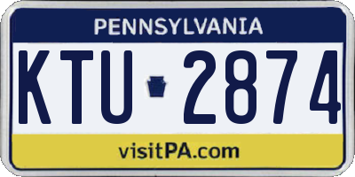 PA license plate KTU2874