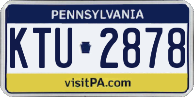 PA license plate KTU2878