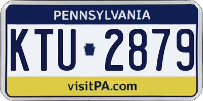 PA license plate KTU2879