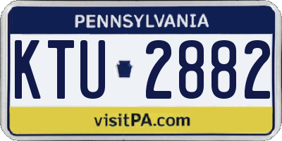 PA license plate KTU2882